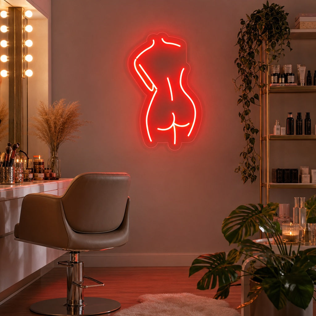 "Back Lady Silhouette" Neon Sign