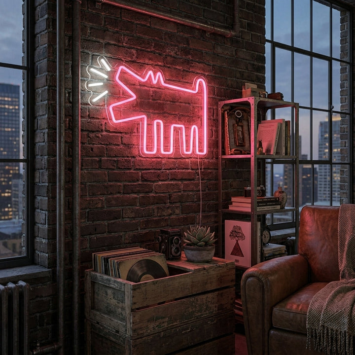 "Barking Dog, Kids Room Decor" Neon Sign