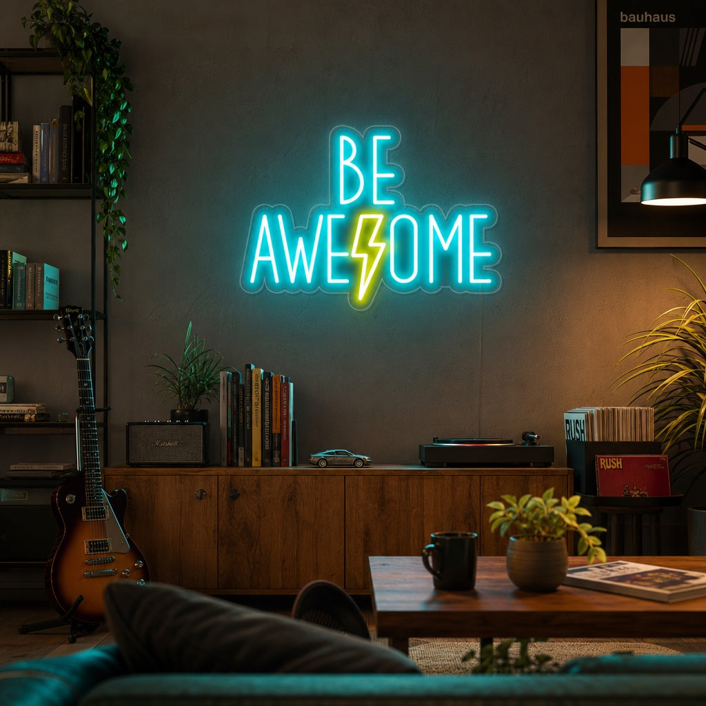 "Be Awesome" Neon Sign