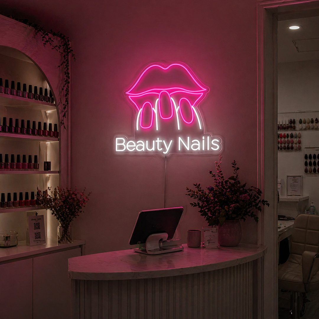 "Beauty Nails" Neon Sign