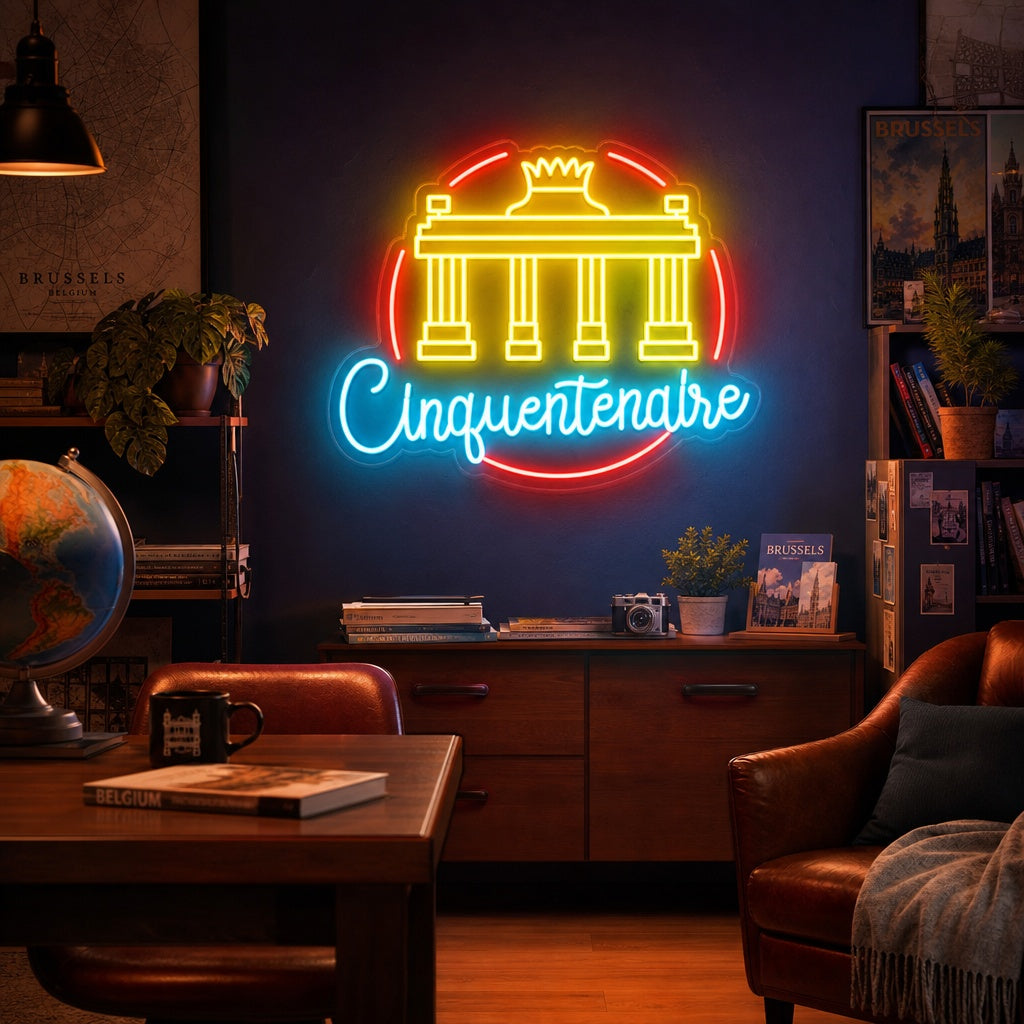 "Belgium Cinquantenaire Brussels" Neon Sign