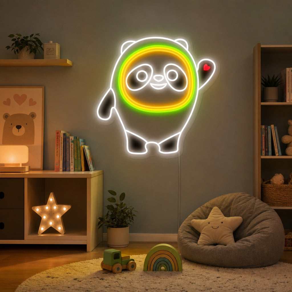 "Bing Dwen dwen Panda Doll Kids Bedroom" Neon Sign