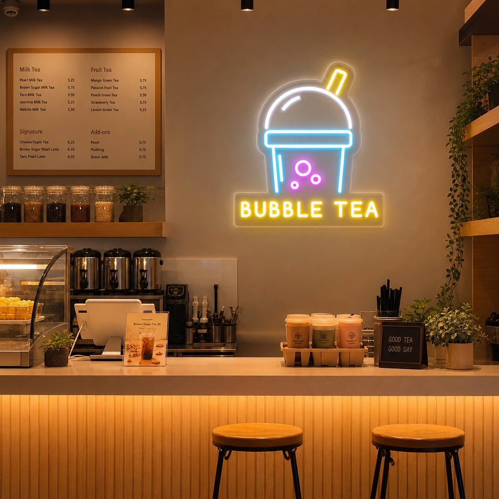 "Bubble Tea" Neon Sign