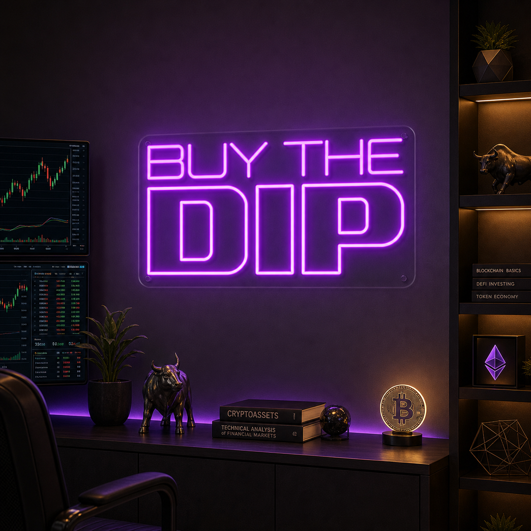 "Buy the Dip" Neon Sign