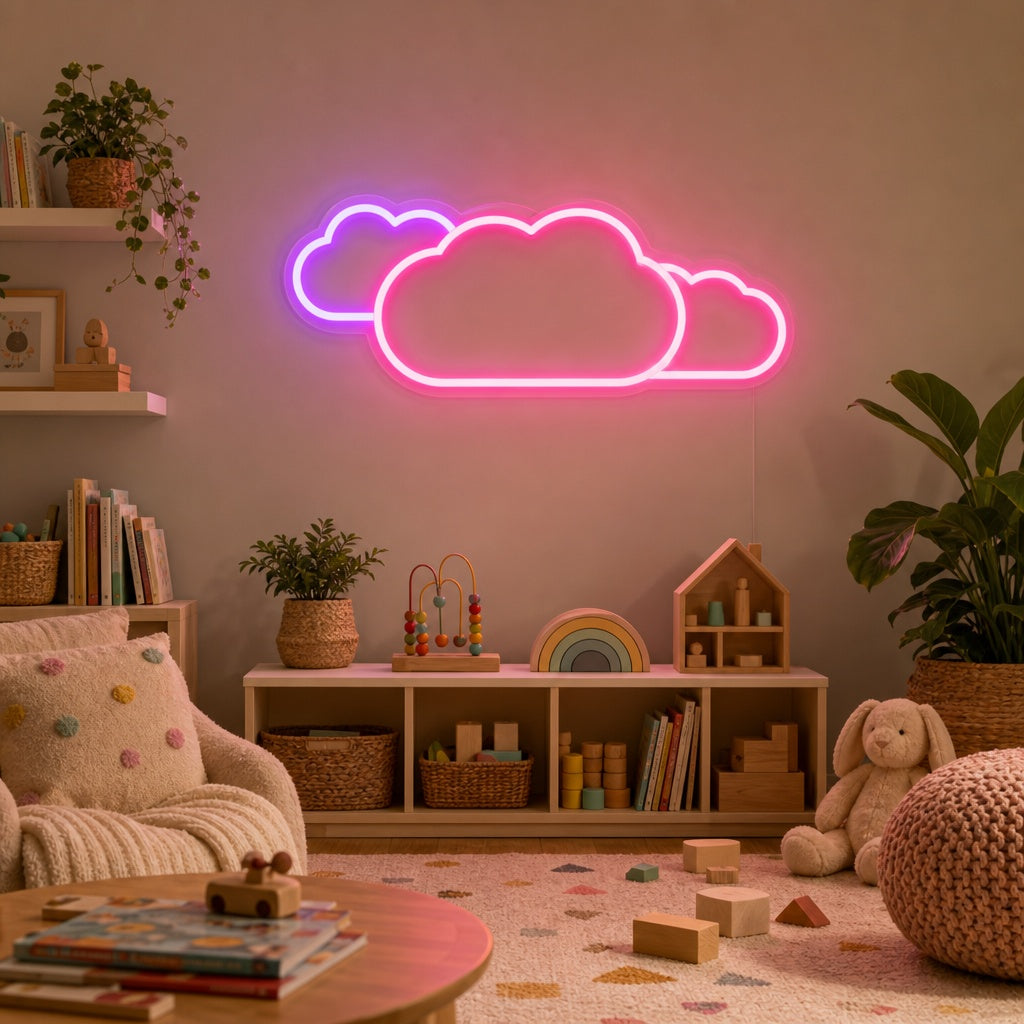 "Cloud, Kids Room Decor" Neon Sign
