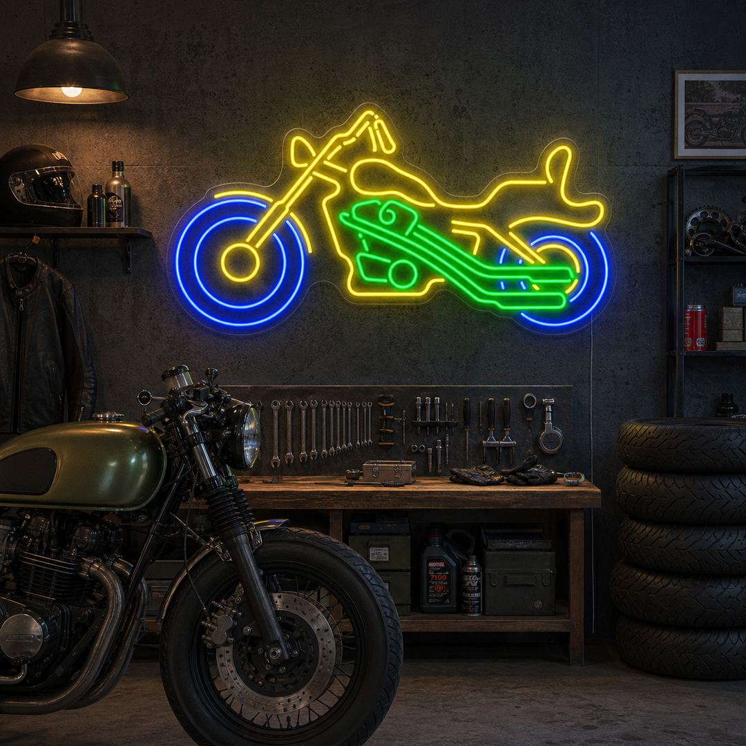 "Cozyle Motorbike Motorcycle" Neon Sign