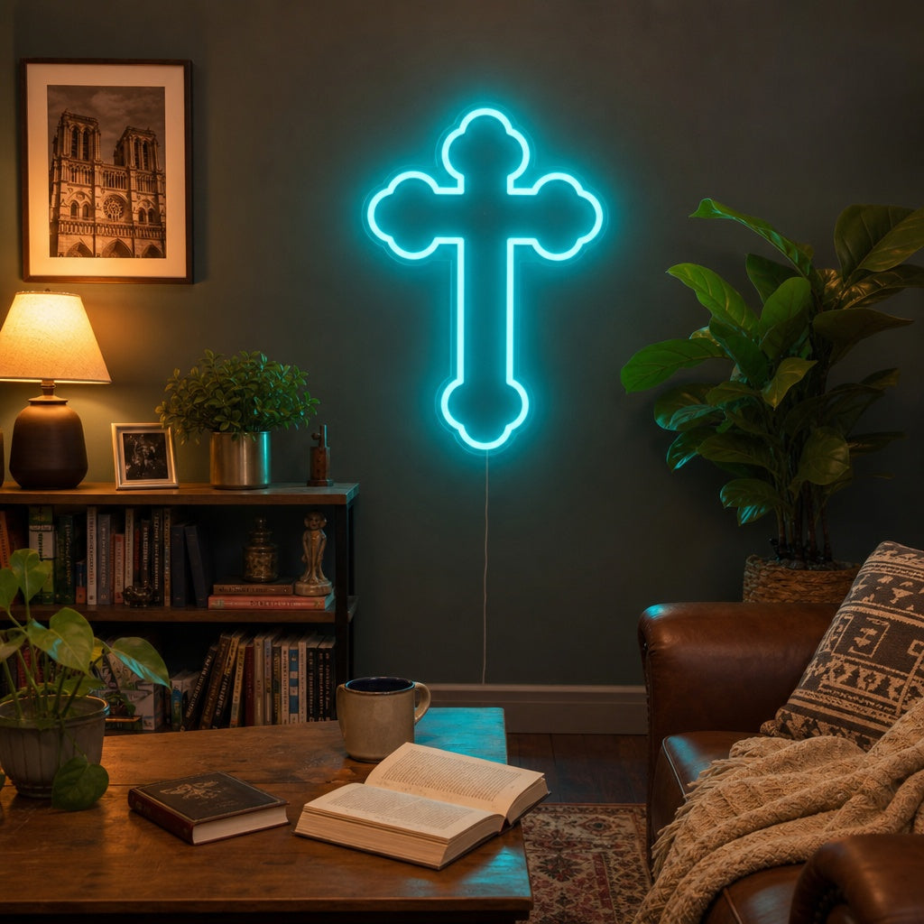 "Cross Crucifix Jesus" Neon Sign