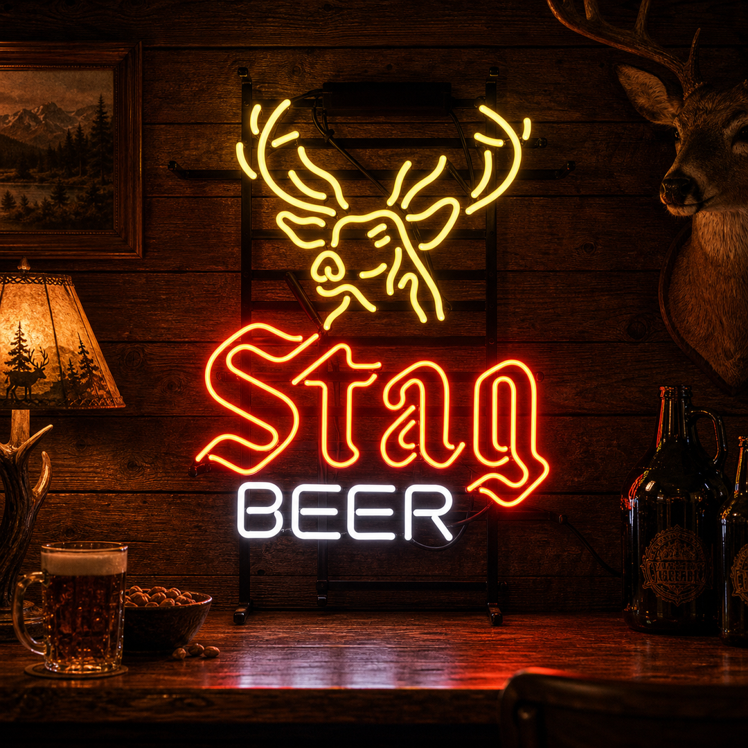 Deer Stag Beer Neon Sign