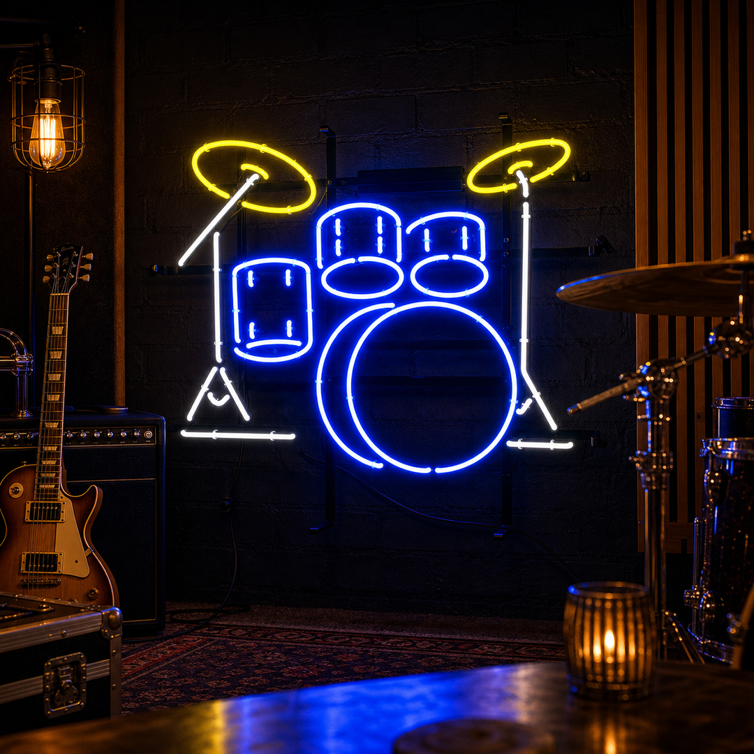 "Drum Set" Neon Sign
