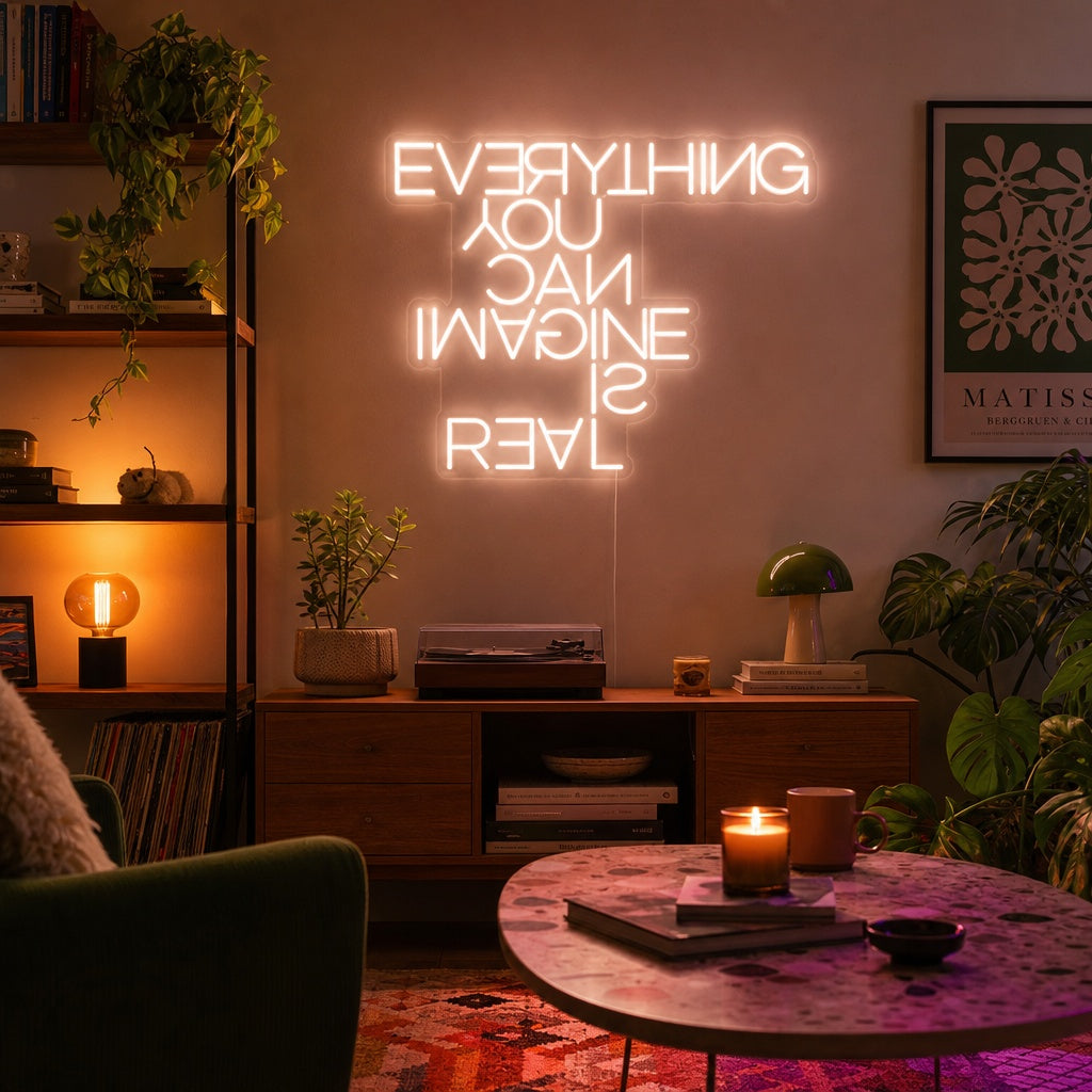 "Everything You Can Imagine Is Real" Neon Sign