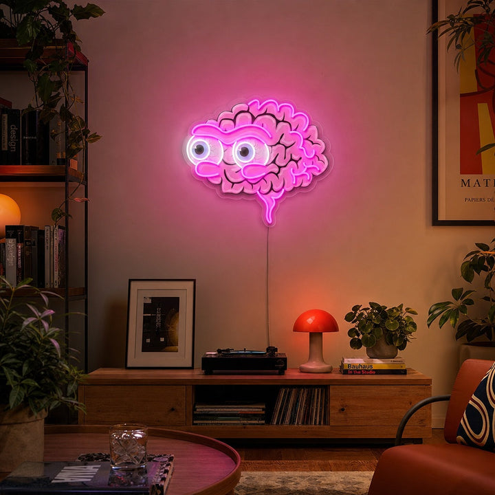 "Eyeball Brains" UV Print LED Neon Sign