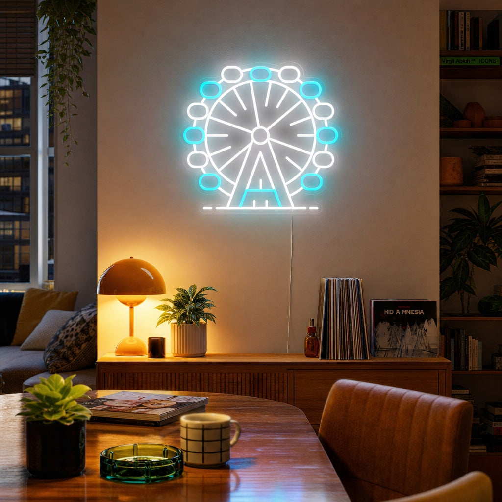 "Ferris Wheel London Eye" Neon Sign
