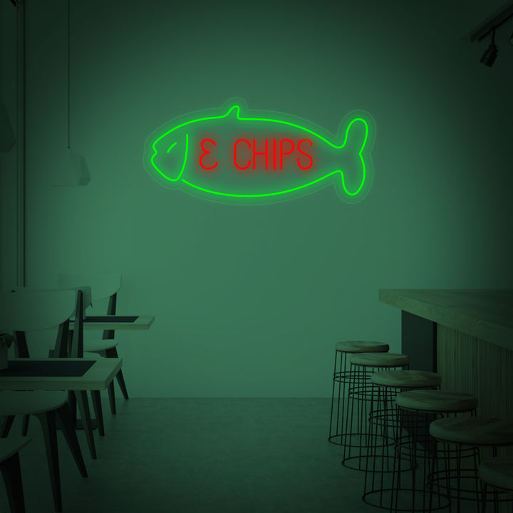 "Fish Chips" Neon Sign