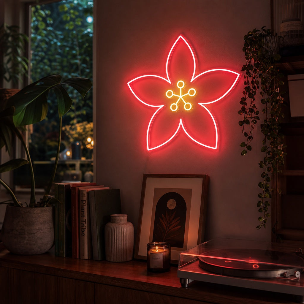 "Flower Blossom" Neon Sign