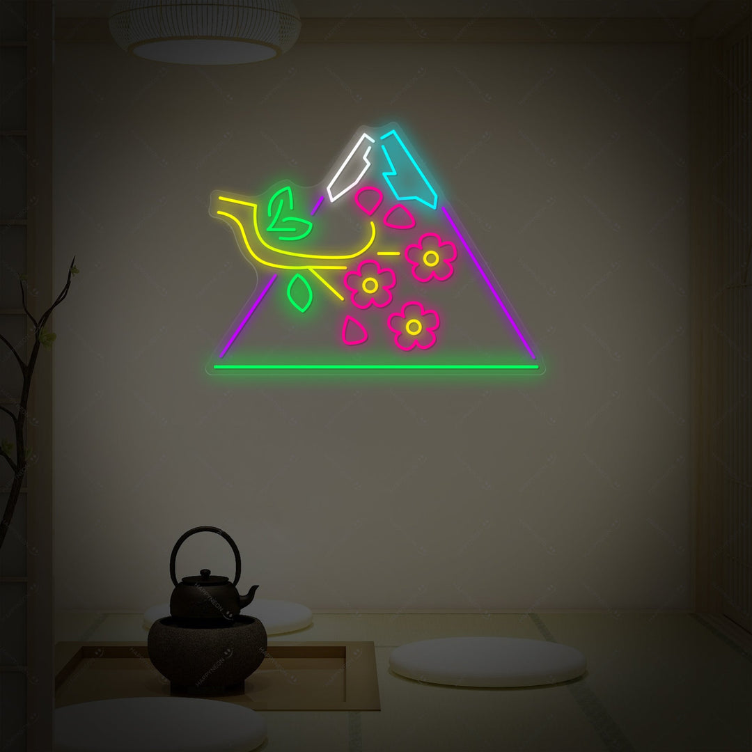 Fuji Mountain Neon Sign, Japanese Neon Sign