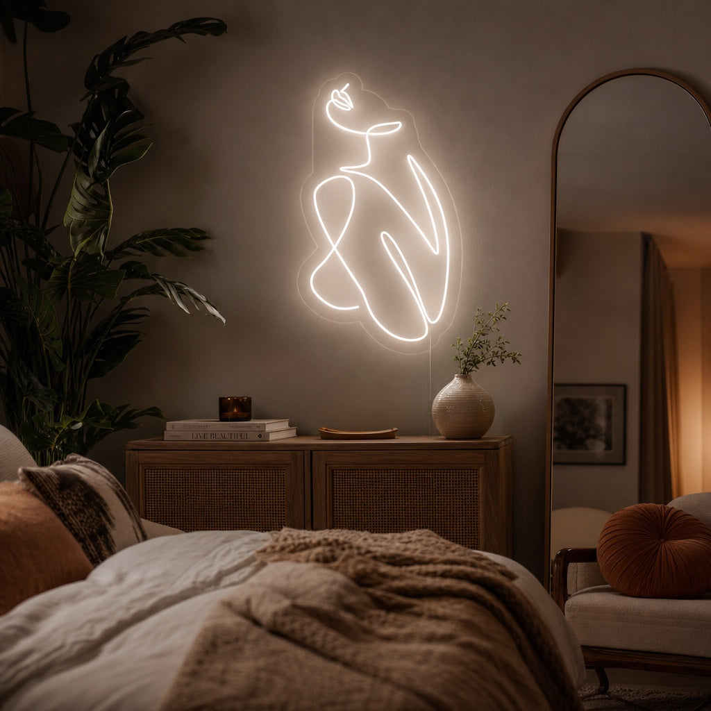 "Girl Silhouette" Neon Sign