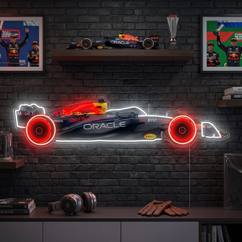 Formula Racing Car Neon Sign
