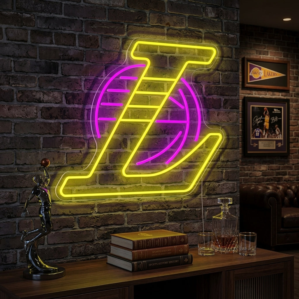 Basketball Team Badge Neon Sign