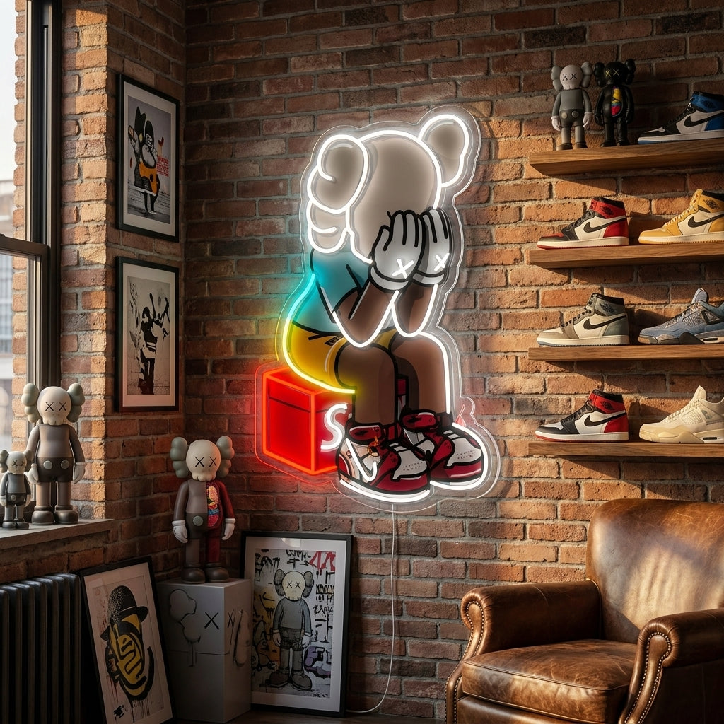 Sitting Art Toy LED Neon Sign