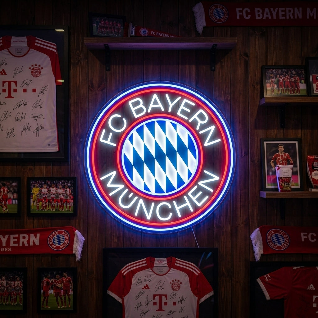 Football Club Initials Neon Sign