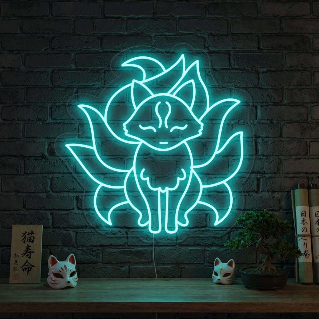 Nine-Tailed Fox Anime Neon Sign