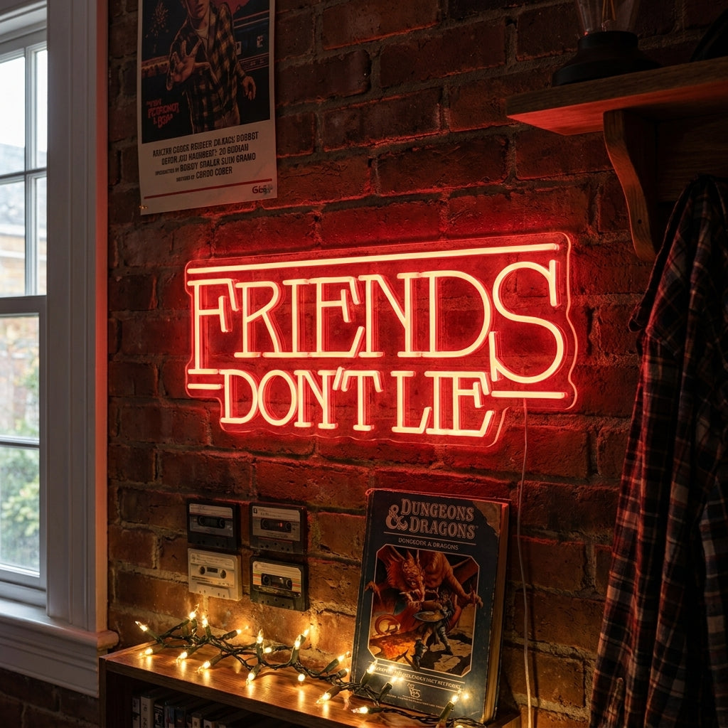 True Friends Quote Neon Sign