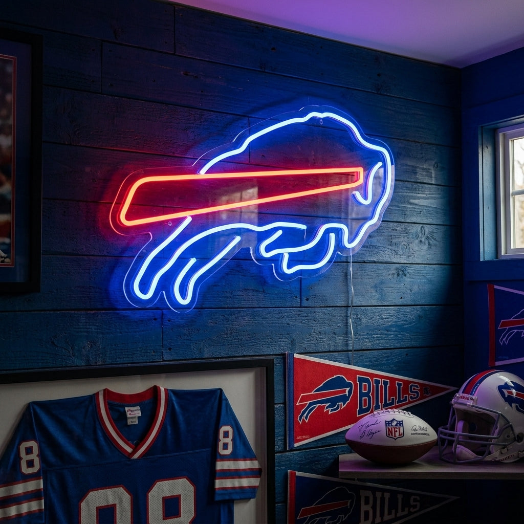 Buffalo American Football Bar Neon Sign