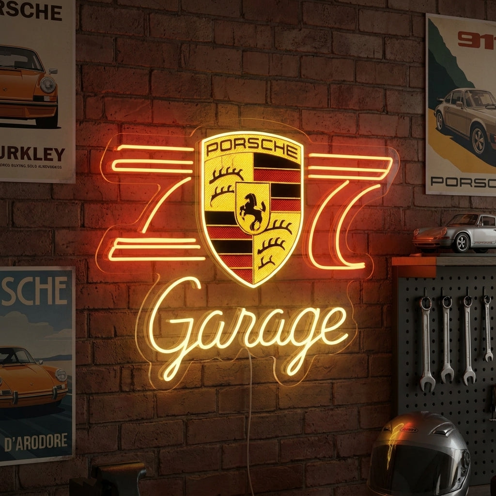 Sports Car Garage Decor Neon Sign
