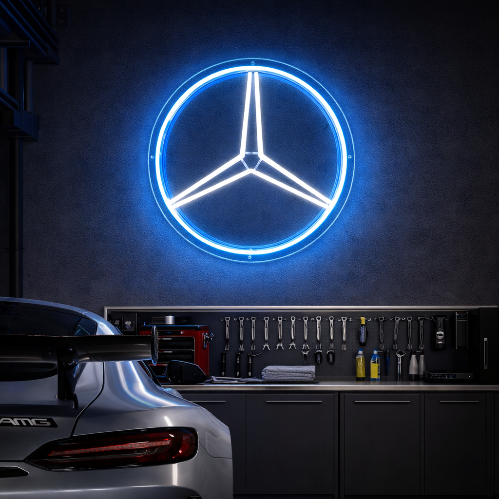 Three-Line Star Car Neon Sign
