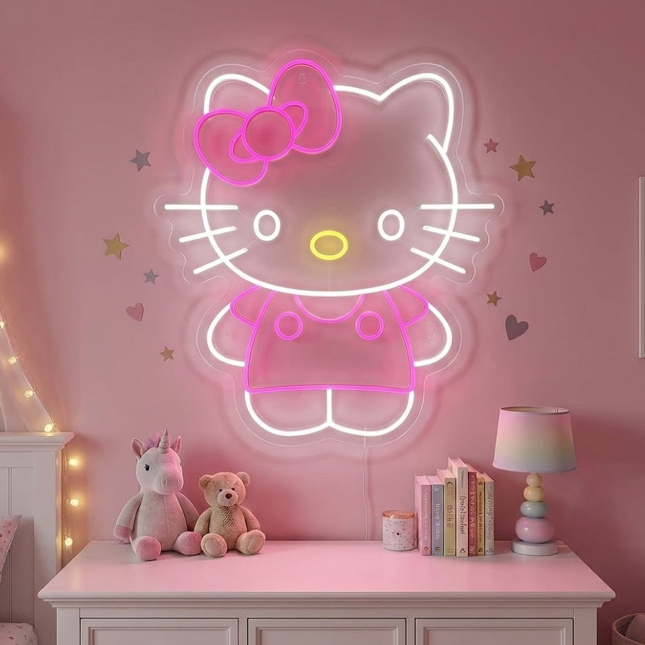 Cute Anime Cat Neon Sign