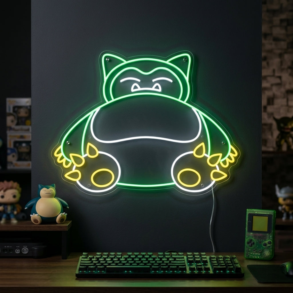 Sleeping Fantasy Creature Neon Sign