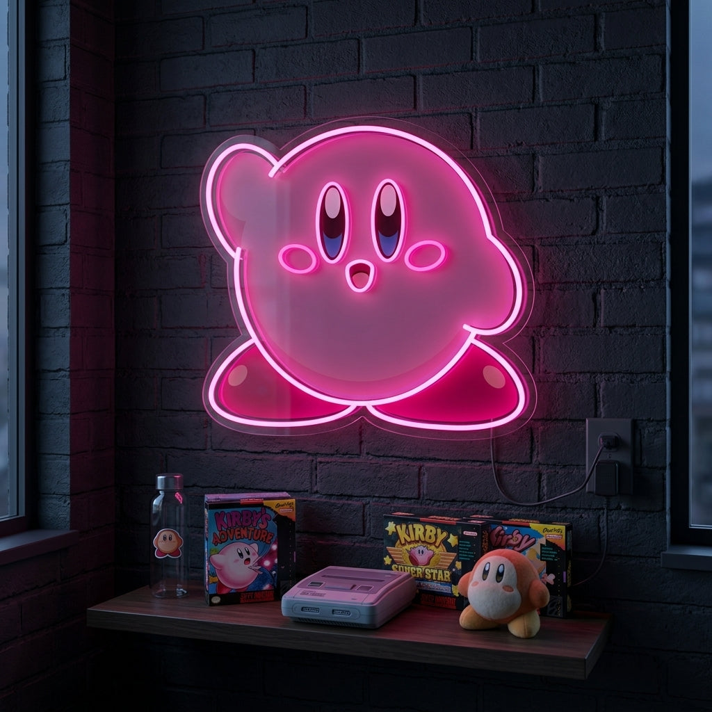 Playful Cartoon Character Neon Sign