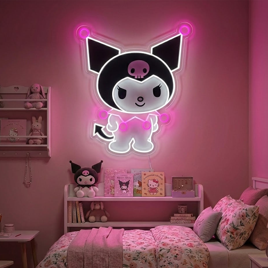 Gothic Cartoon Figure Neon Sign