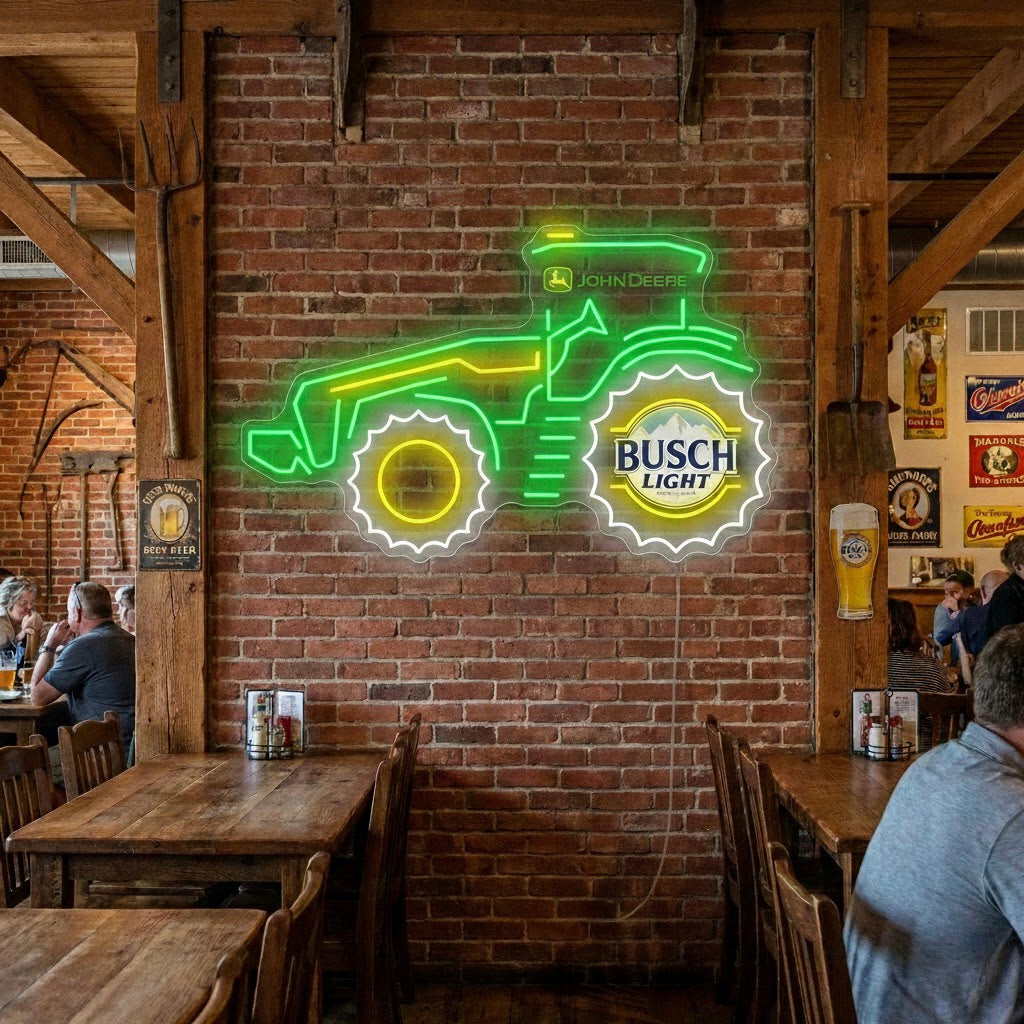 Tractor and Beer Neon Sign