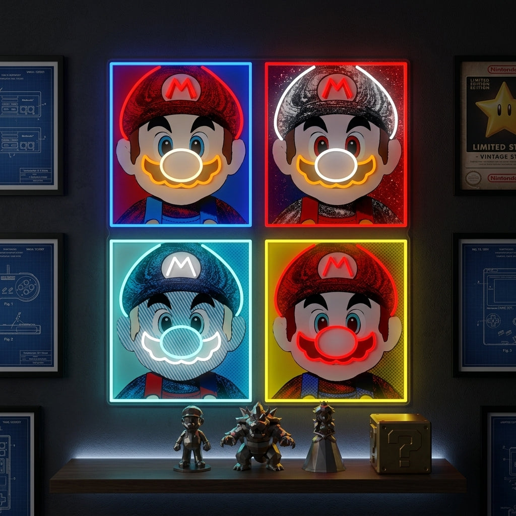 Retro Gaming Pop Art Neon Sign