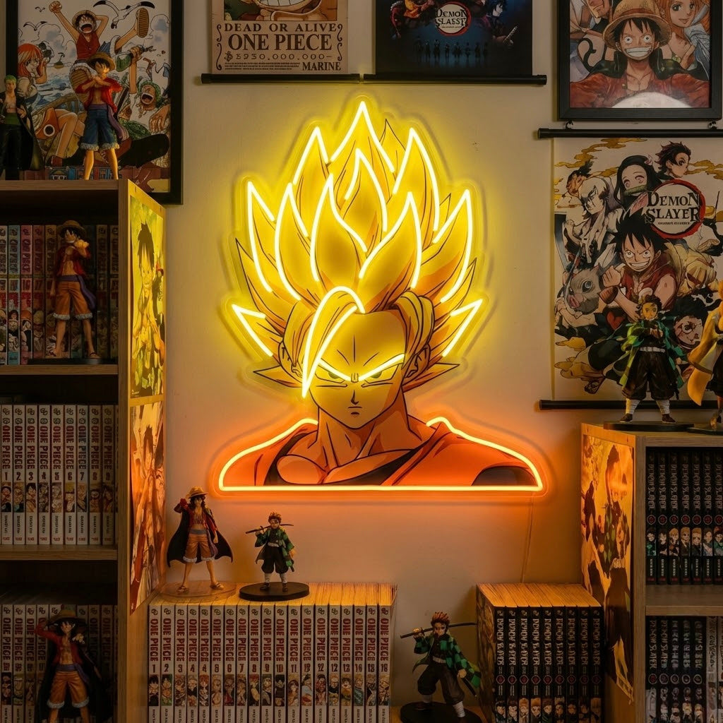 Anime Battle Warrior UV Printed LED Neon Sign
