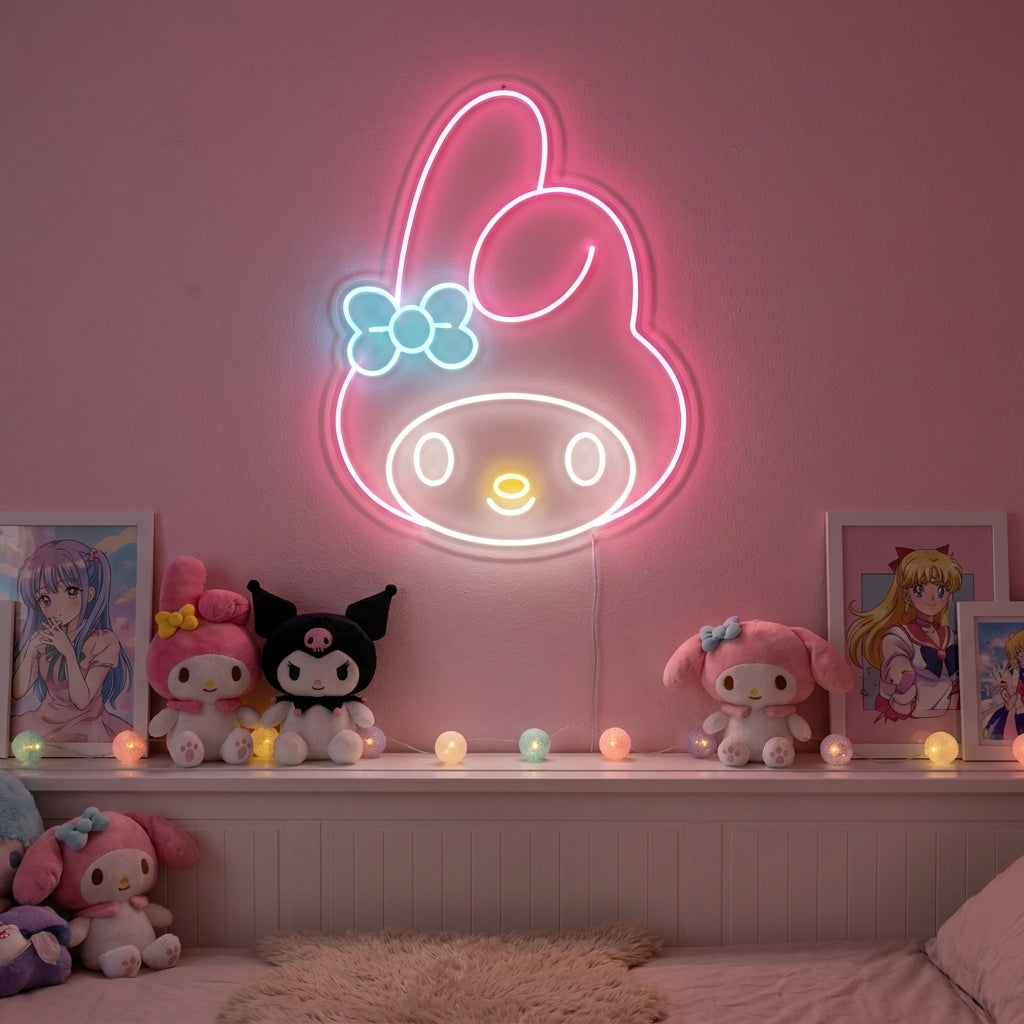 Cute Anime Bunny Neon Sign