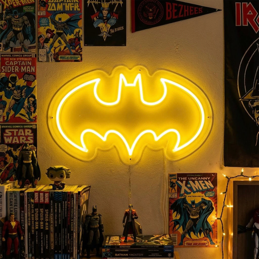 Flying Bat Neon Sign