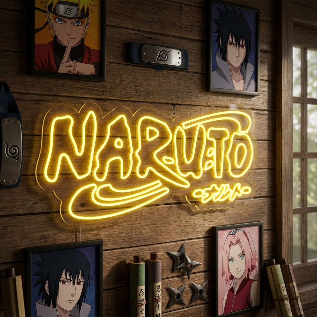 Anime Ninja Fighter Neon Sign