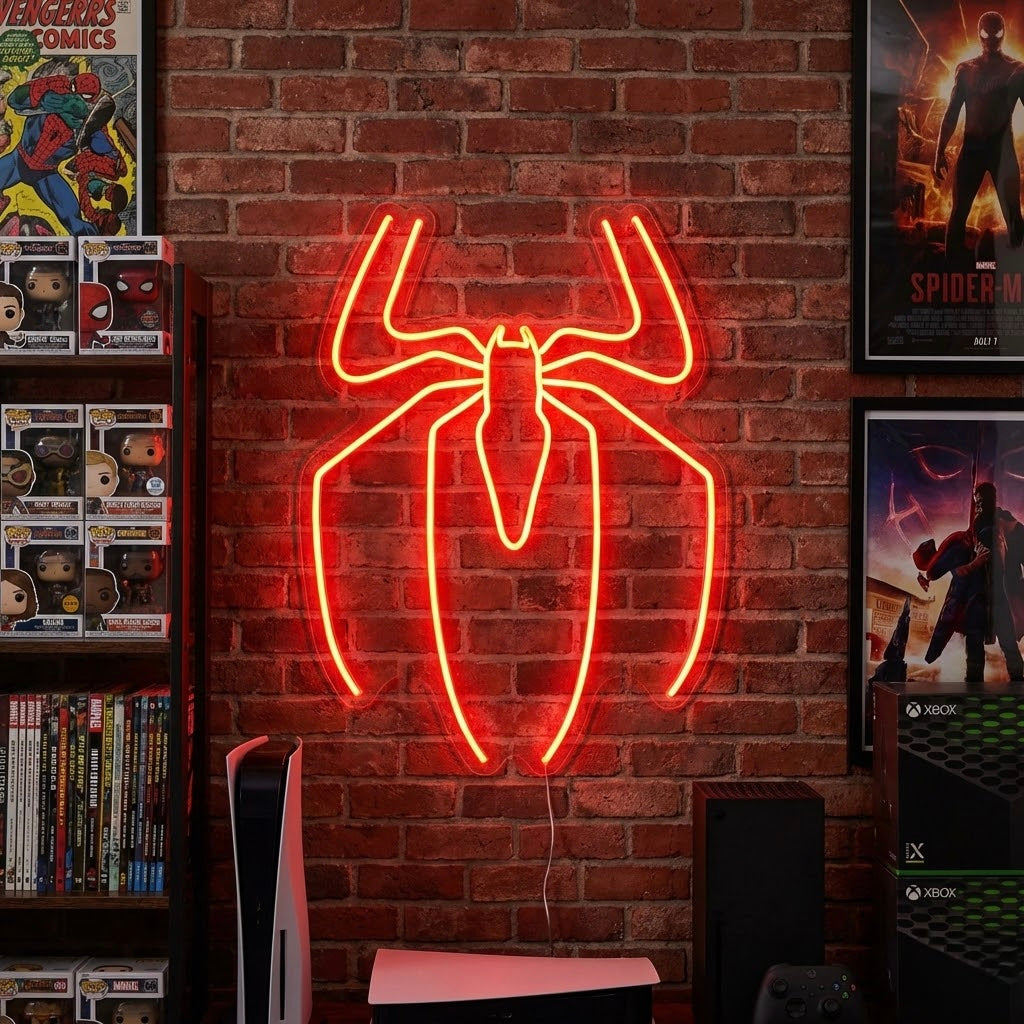 Spider Outline Neon Sign