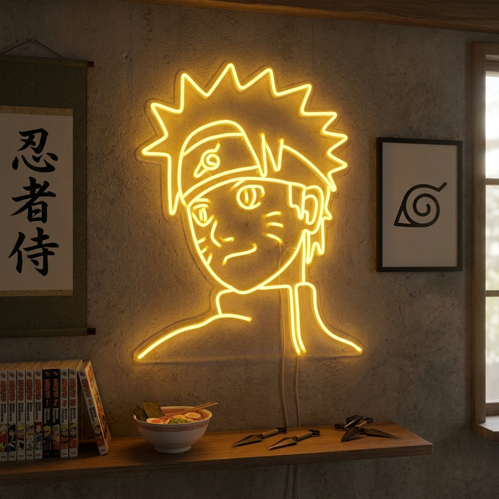 Anime Ninja Portrait Neon Sign