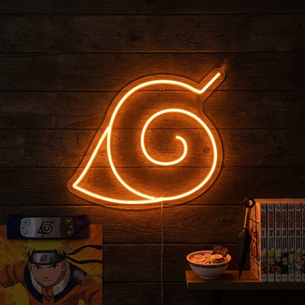 Leaf Spiral Neon Sign