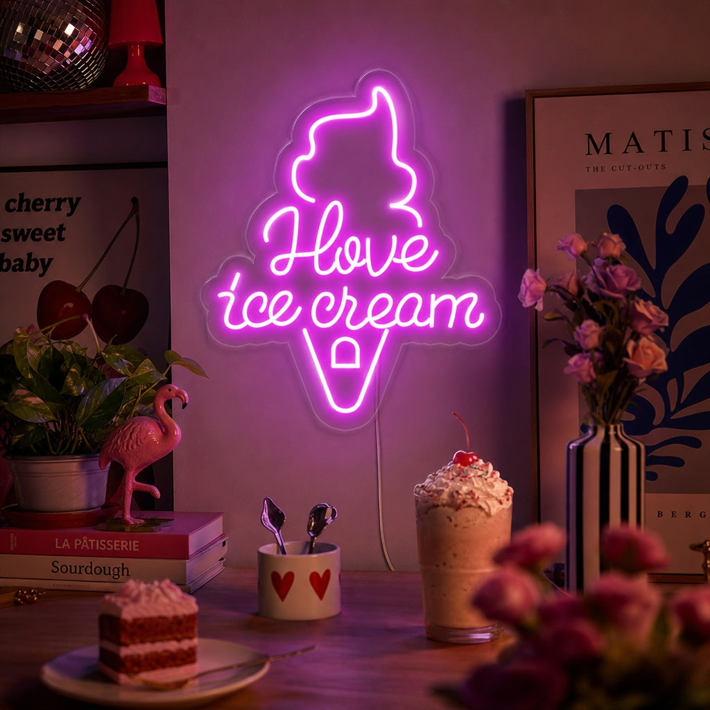 "Have Ice Cream" Neon Sign