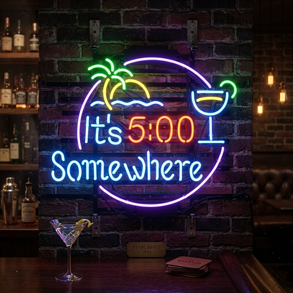 "Its 500 Somewhere" Neon Sign