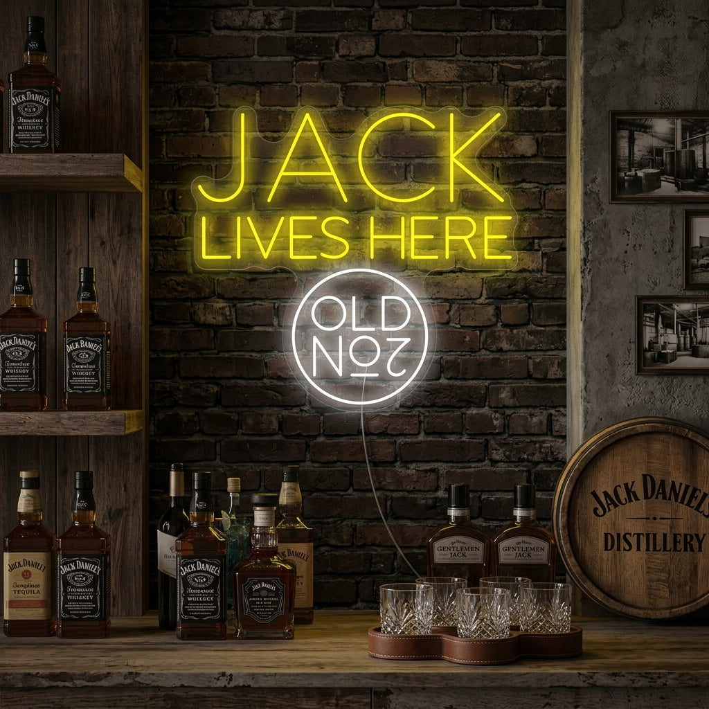 "Jack Lives Here No.7" Neon Sign