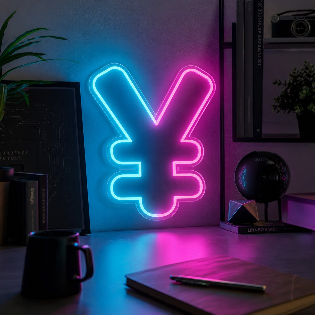 "Japanese Yen Symbol" Neon Sign