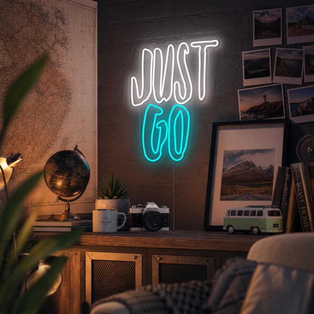 "Just Go" Neon Sign