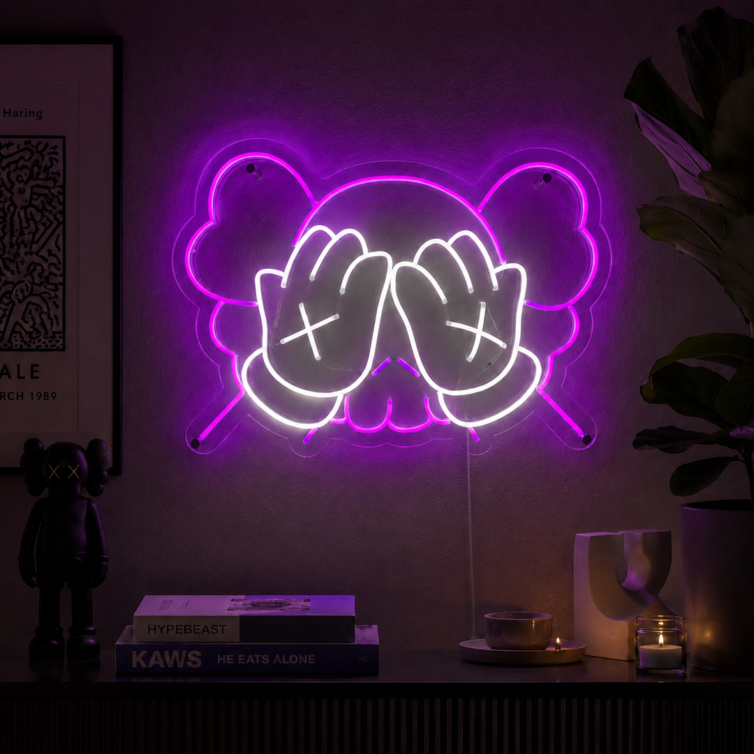 Neon Kaws Sign, LED Kaws Sign, Kaws Wall Decor