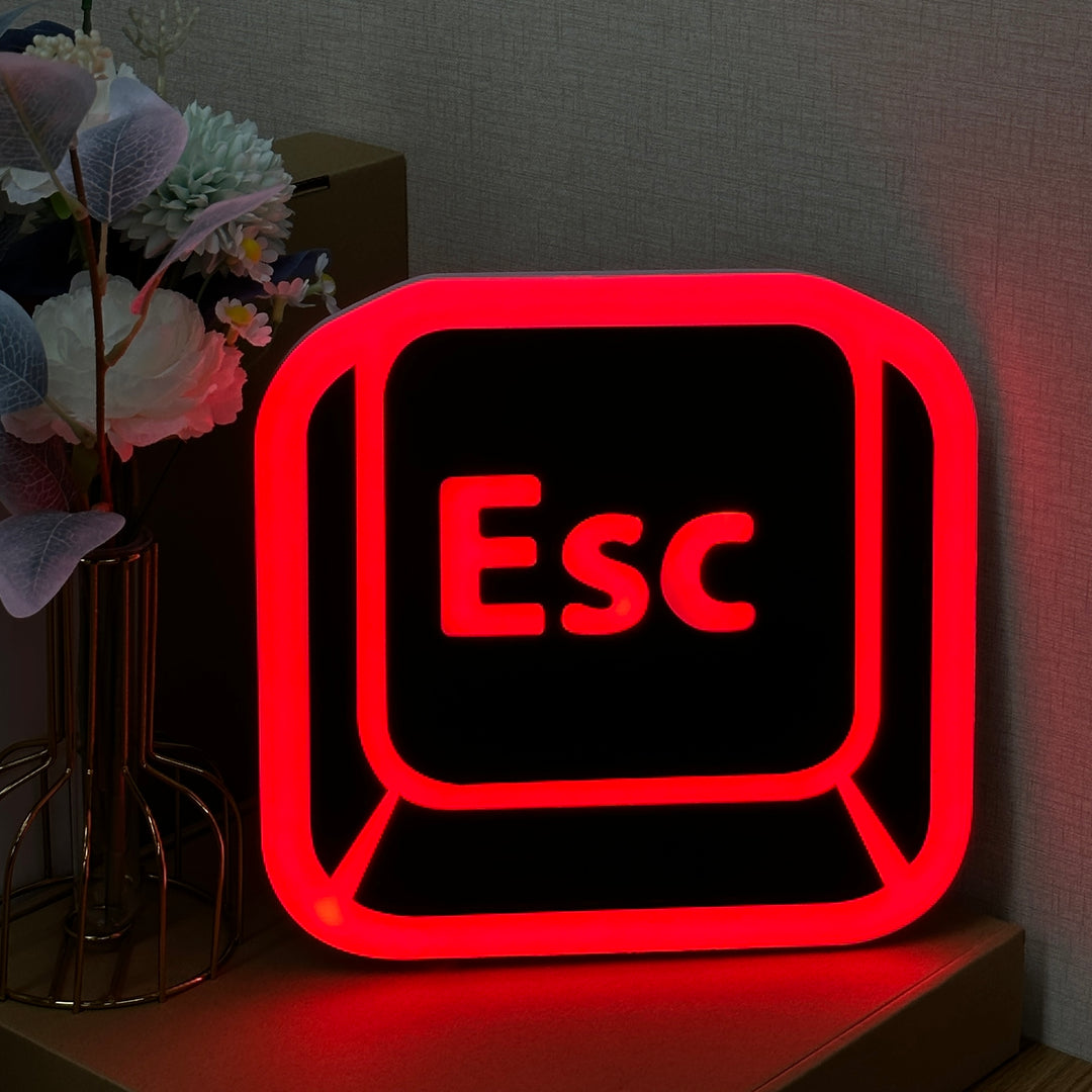 "Escape Key" Neon Like Sign
