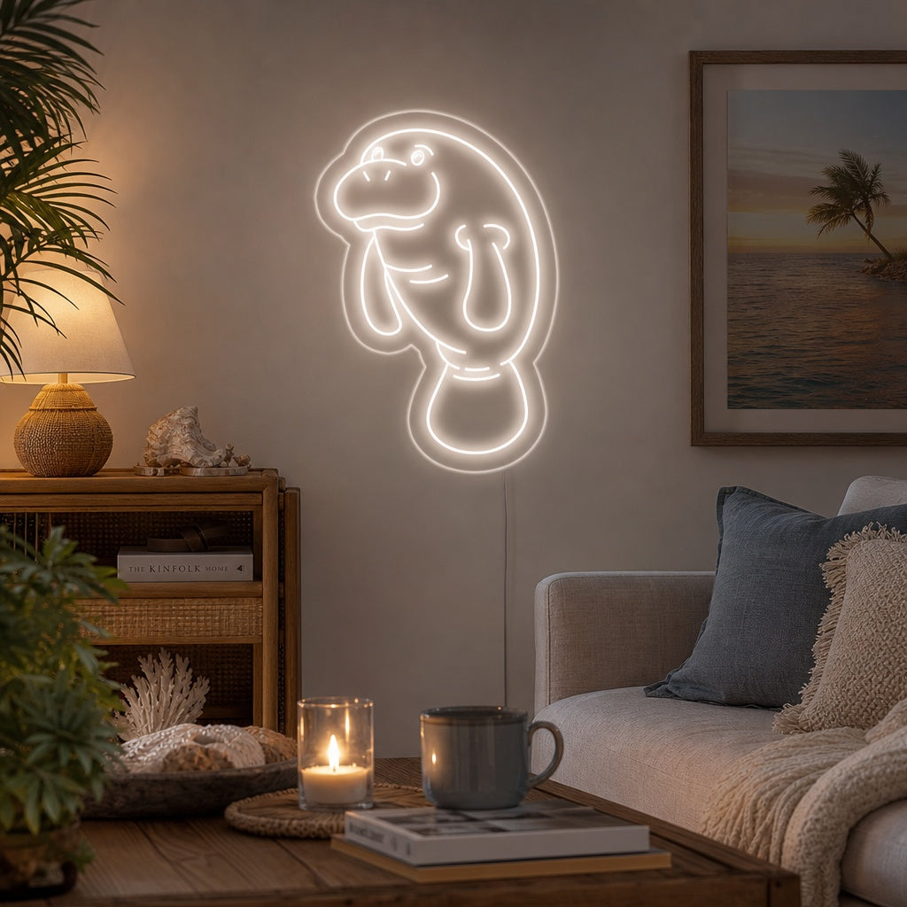 "Manatee" Neon Sign